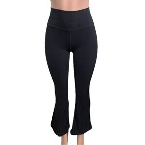 ECHT Women’s Black Ribbed Flare Pants